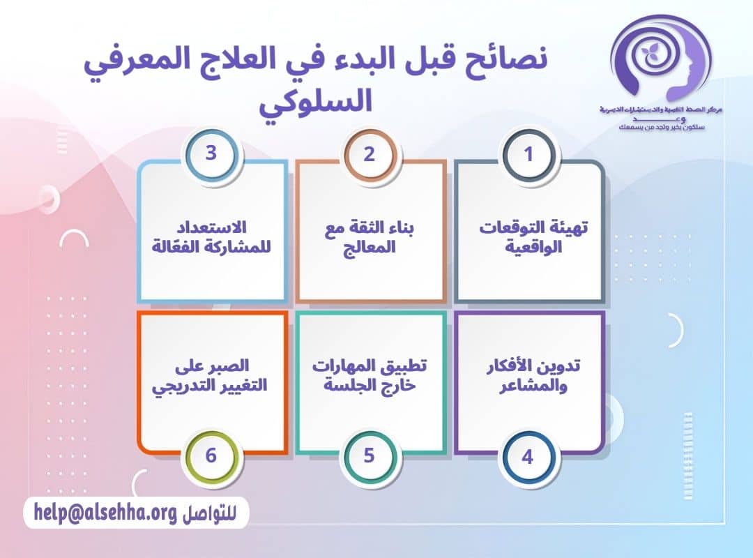 نصائح قبل البدء في العلاج المعرفي السلوكي